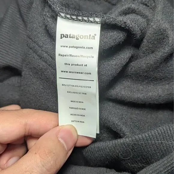 Patagonia Hoodie L Black “Protect Our Home Water” Trout Embroidered Pullover - Picture 5 of 6